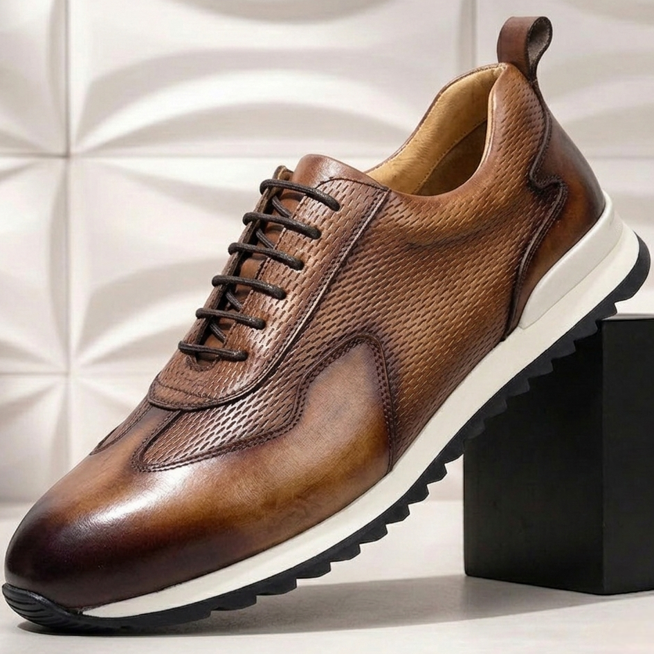 Reuben Cowhide Leather Sneakers - Men's