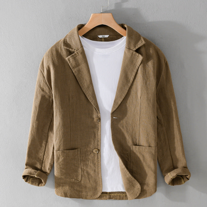 Leandro Linen Jacket - Unisex in brown