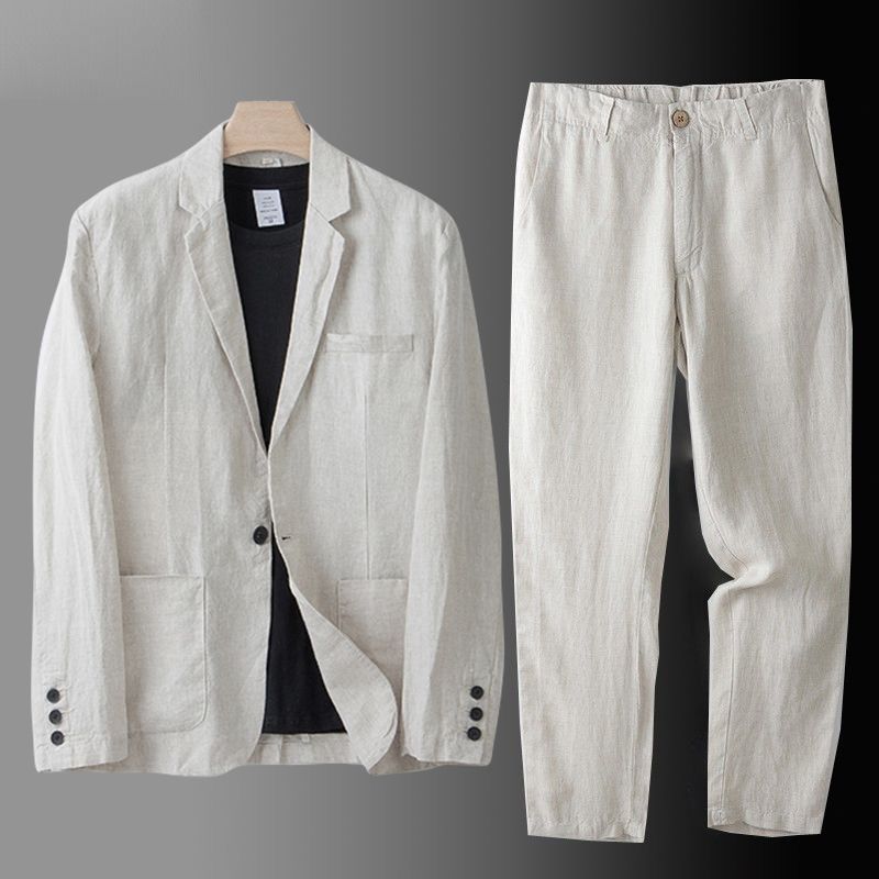 Davenport Linen Set - Unisex in gray