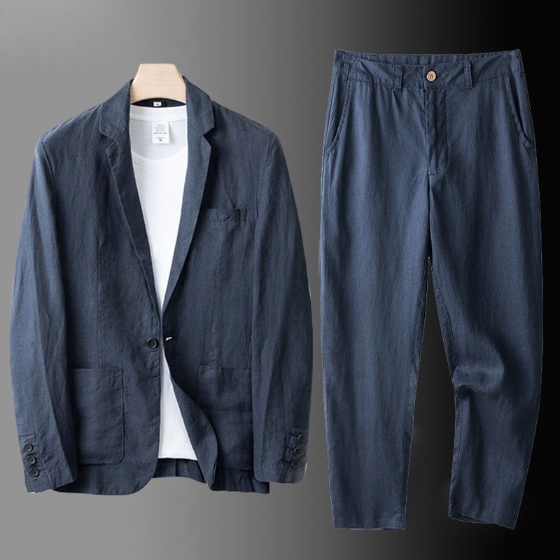 Davenport Linen Set - Unisex in gray
