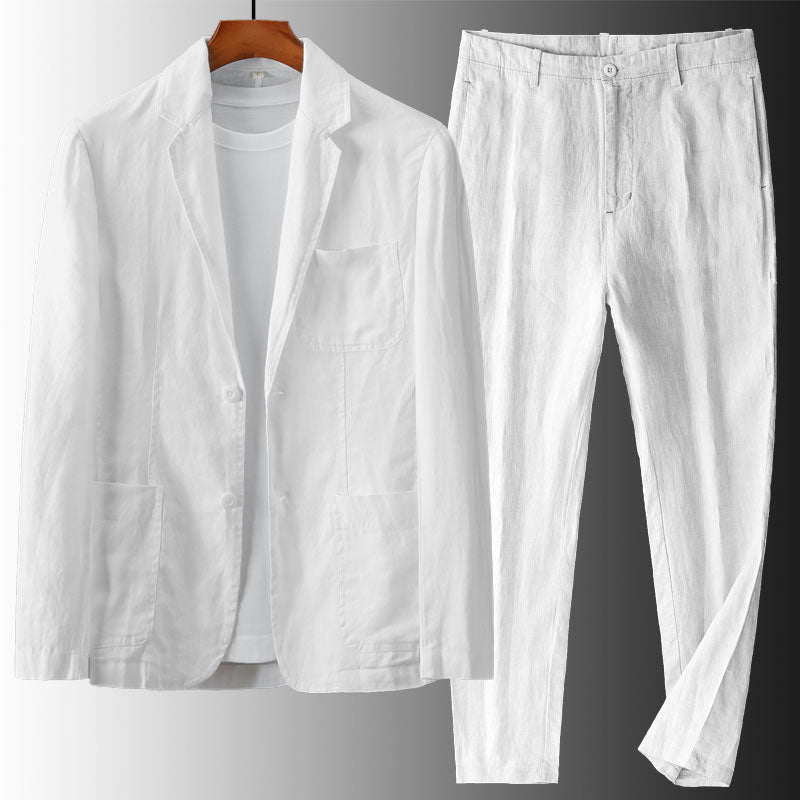 Prescott Linen Set - Unisex in beige