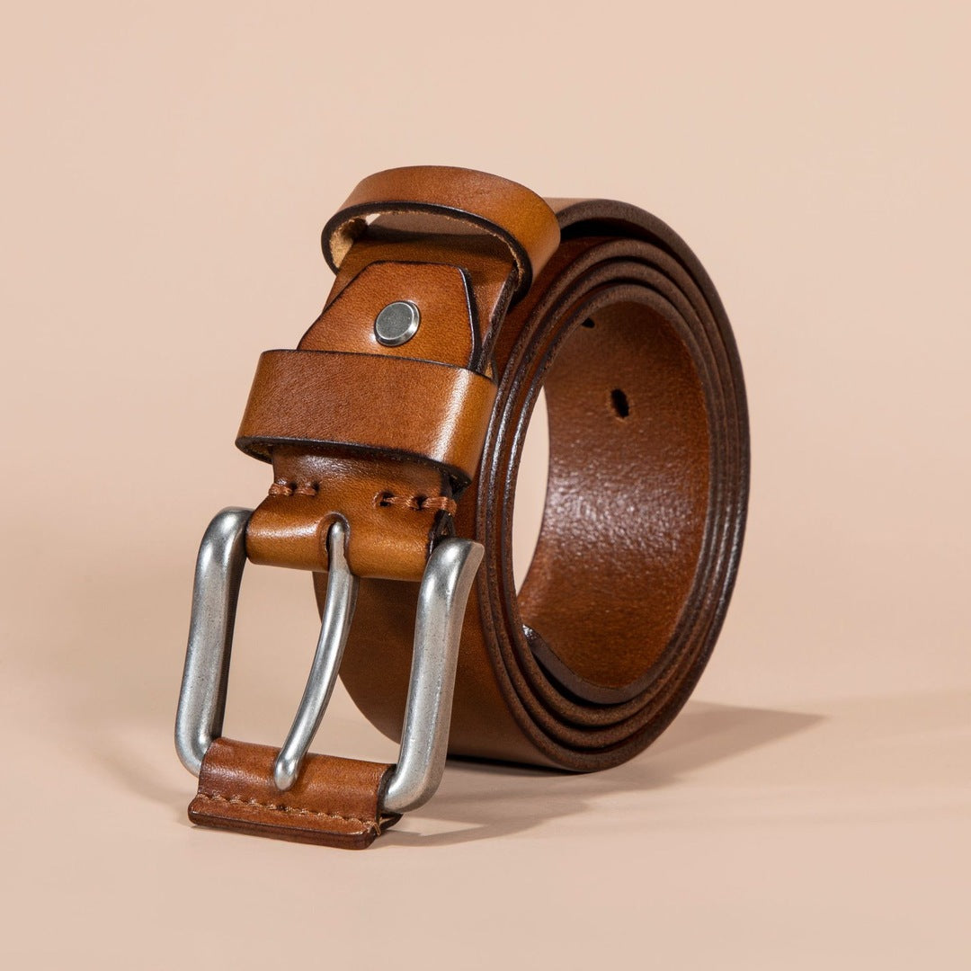 Huxley Leather Belt - Unisex in black