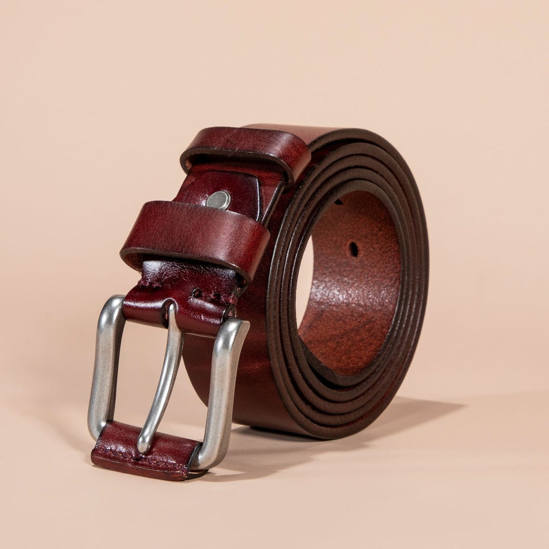 Huxley Leather Belt - Unisex in black