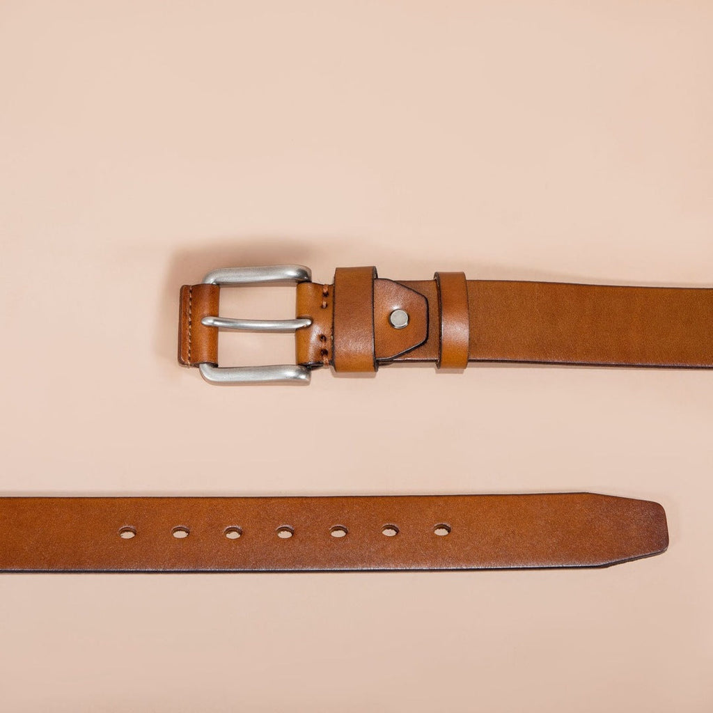 Huxley Leather Belt - Unisex in dark brown
