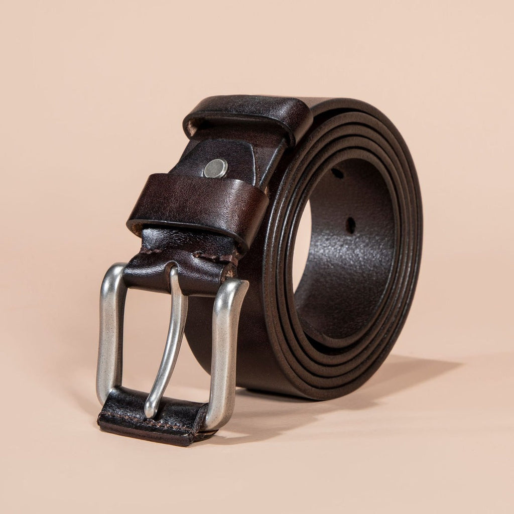 Huxley Leather Belt - Unisex in black