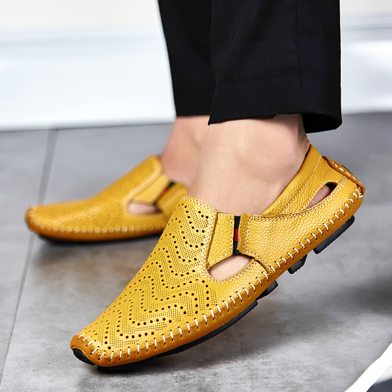 Dante Leather Sandals - Men's in navy