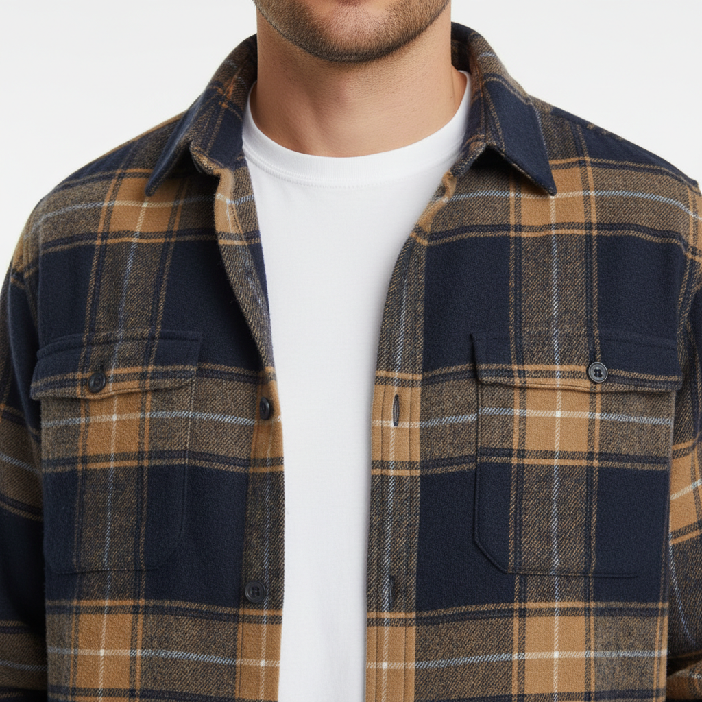 Fletcher Brushed Shirt - Men's in khaki