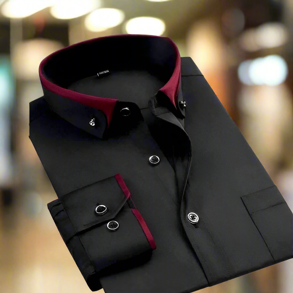 Stratford Cotton Shirt - Unisex in black