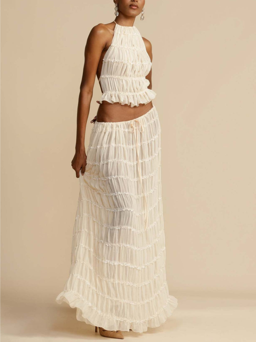 Pleated Skirt - Women's in white