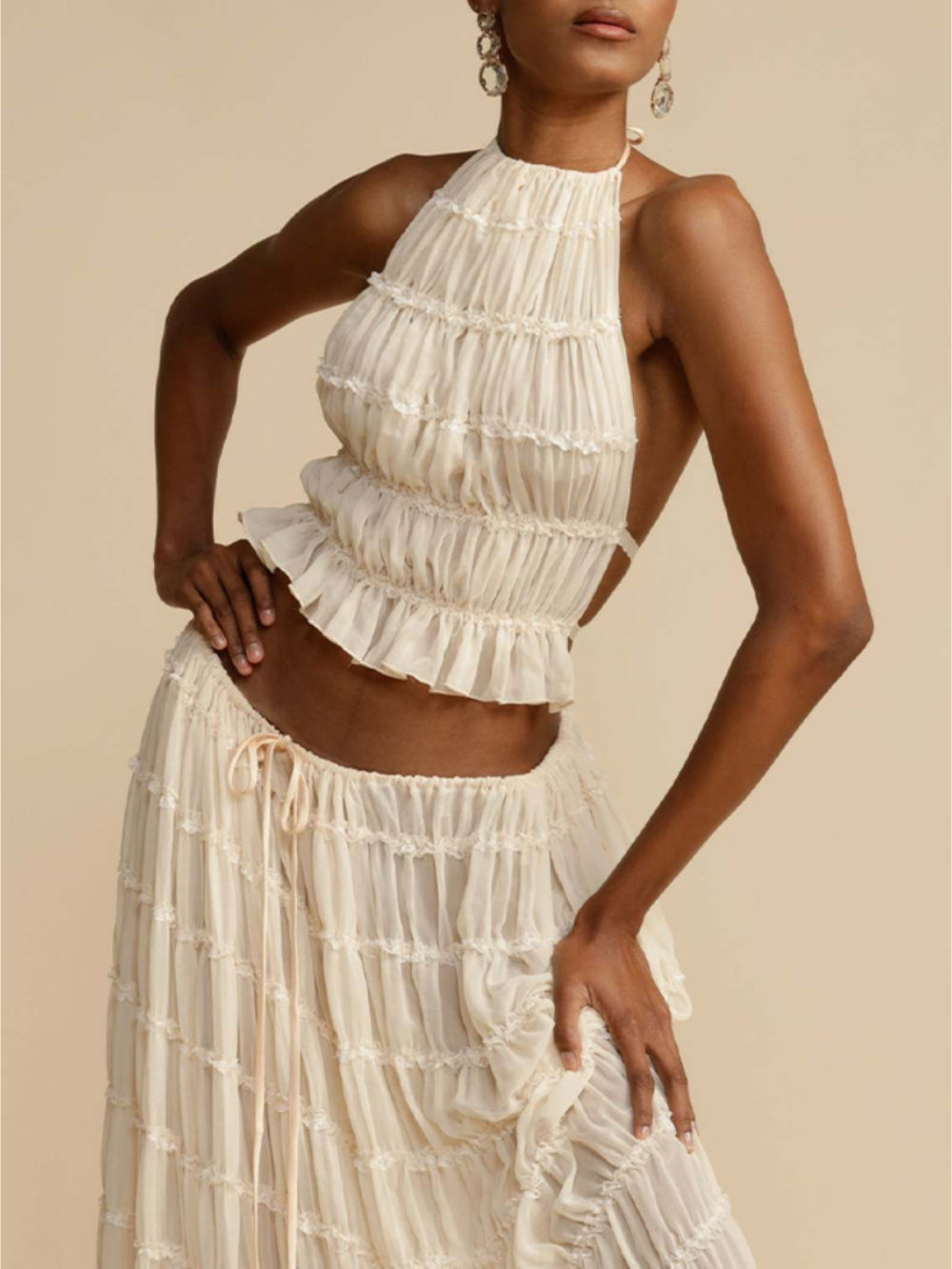 Pleated Skirt - Women's in white