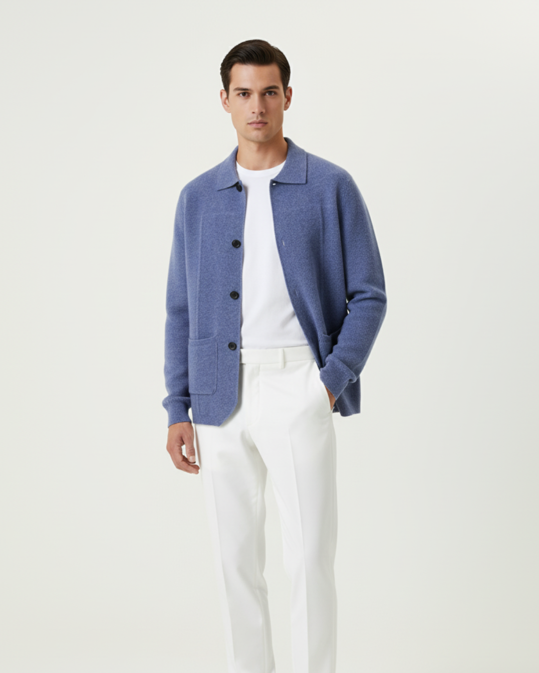 Pemberton Merino Overshirt - Men's in blue