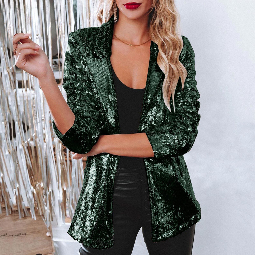 Maeve Sequined Blazer - Unisex in rose gold
