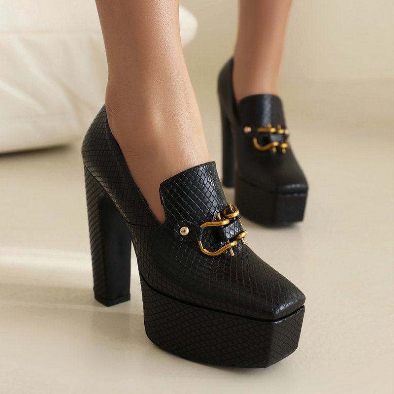 Alessia Platform Heels - Women's in red