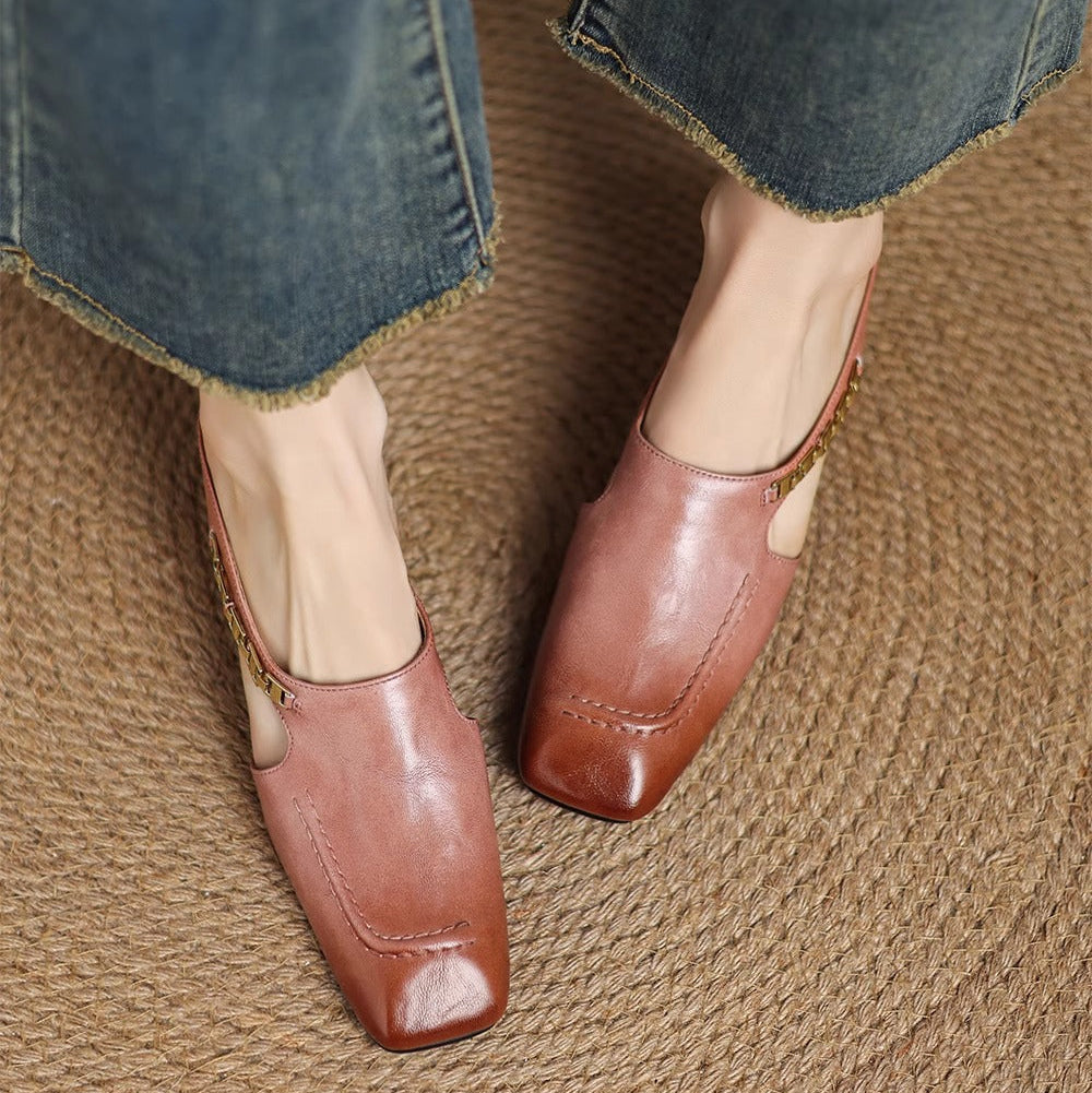 Hattie Leather Mules - Women's in pink