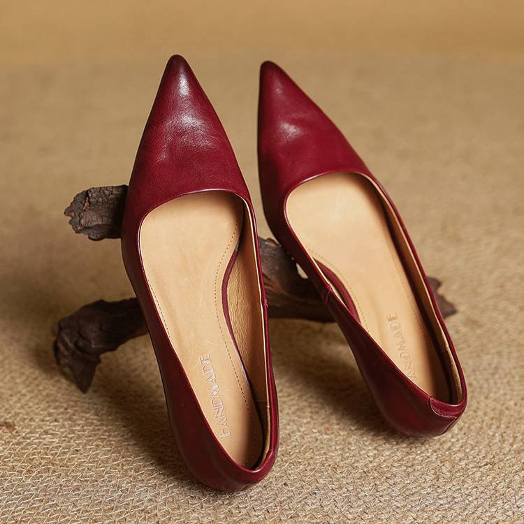 Hartley Leather Heels - Women's in red