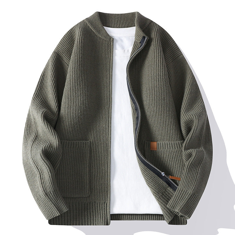 Knit Henley Shirt - Men's in beige