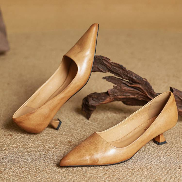 Hartley Leather Heels - Women's in brown
