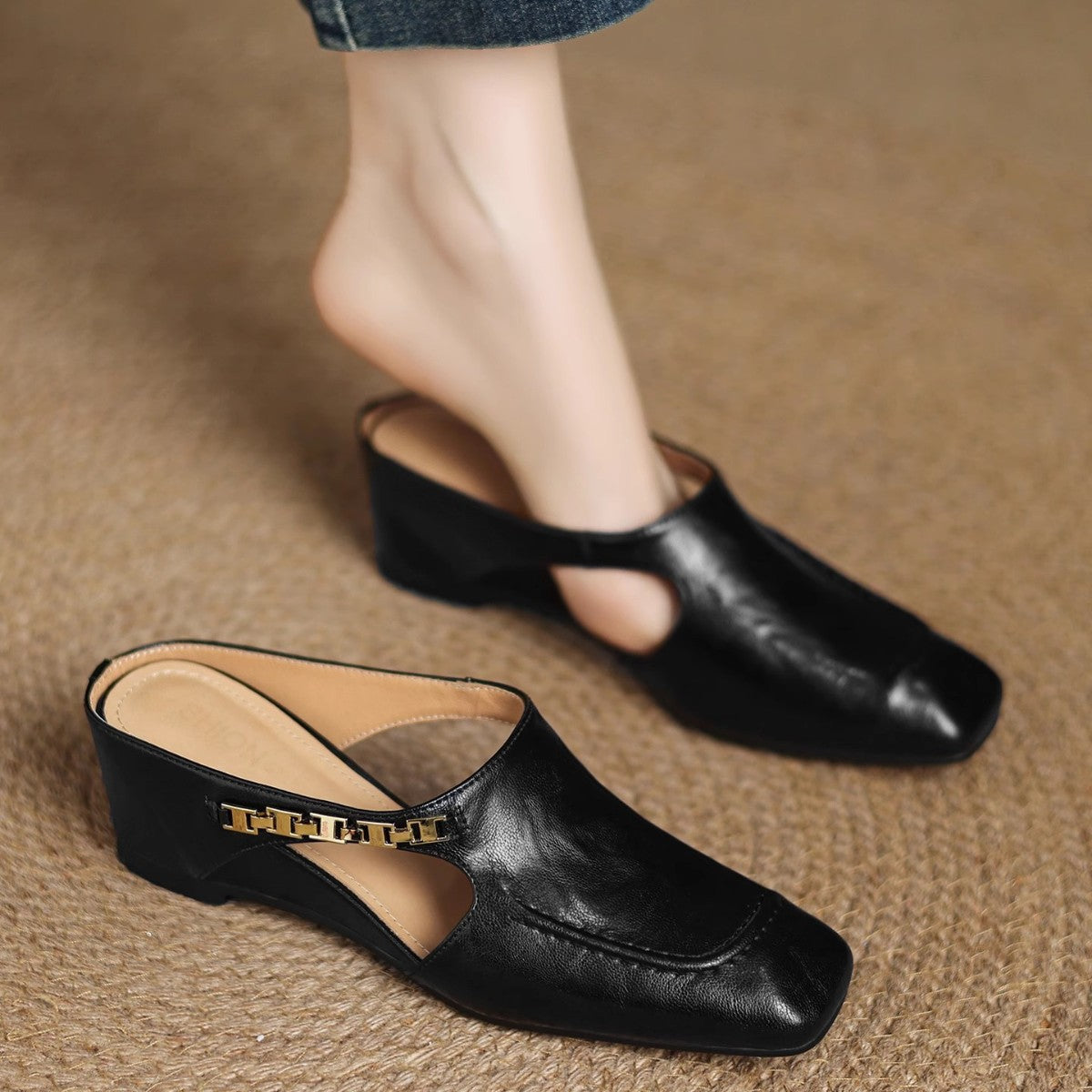 Hattie Leather Mules - Women's in pink