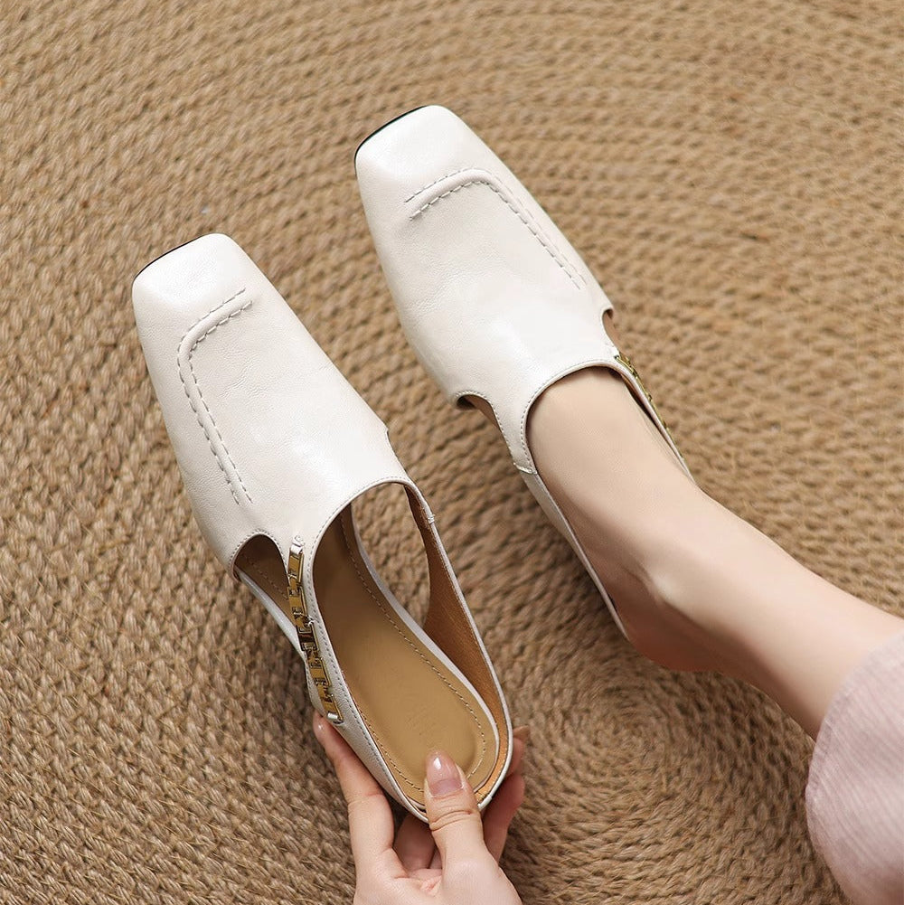 Hattie Leather Mules - Women's in pink