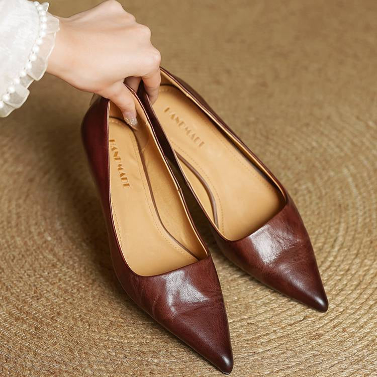 Hartley Leather Heels - Women's in brown