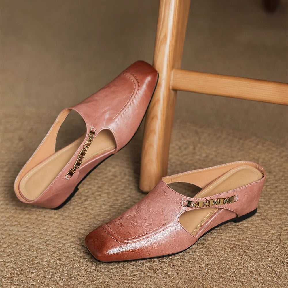 Hattie Leather Mules - Women's in pink