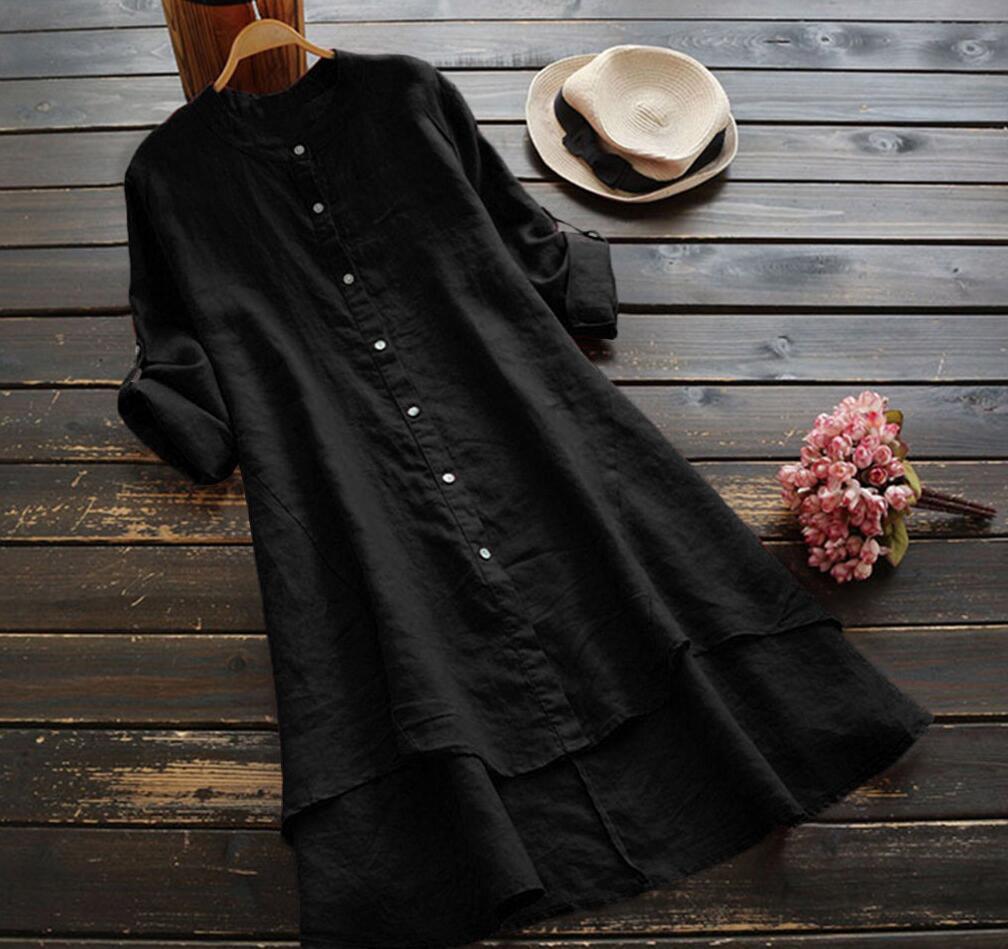 Della Linen Shirt - Unisex in navy