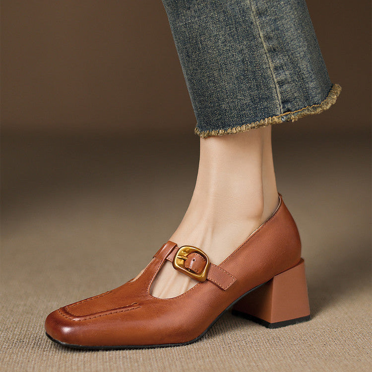 Marlowe Leather Heels - Women's in brown