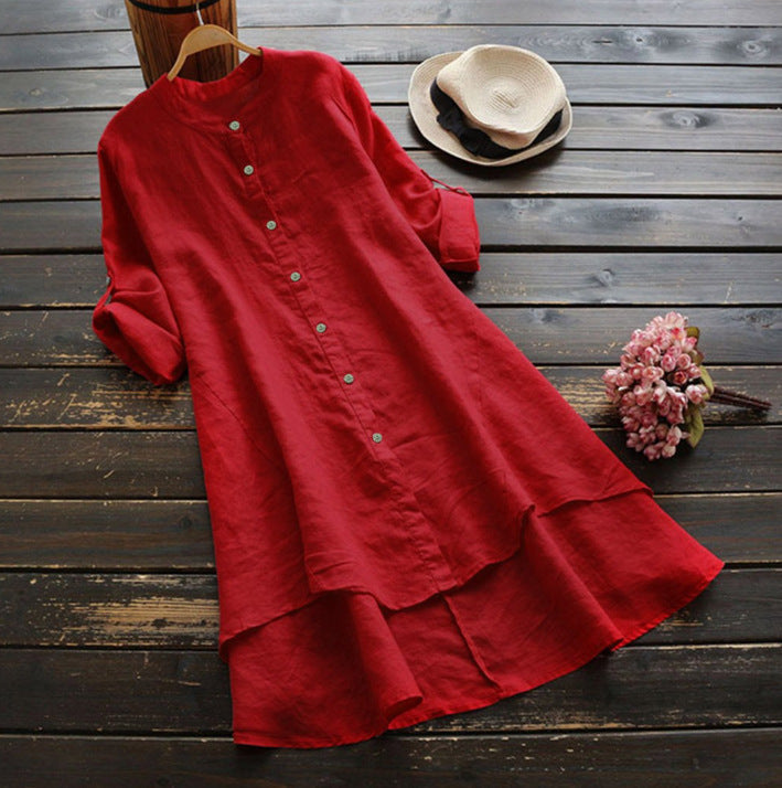 Della Linen Shirt - Unisex in navy