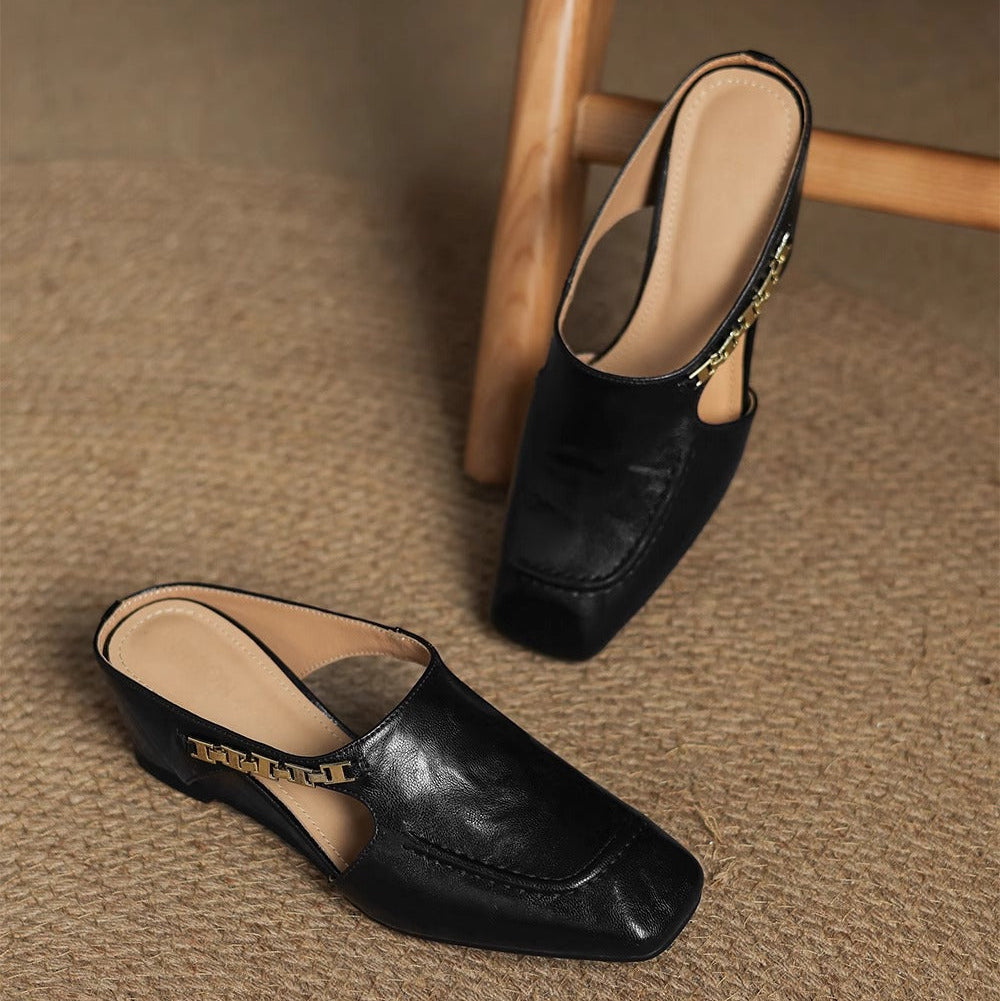 Hattie Leather Mules - Women's