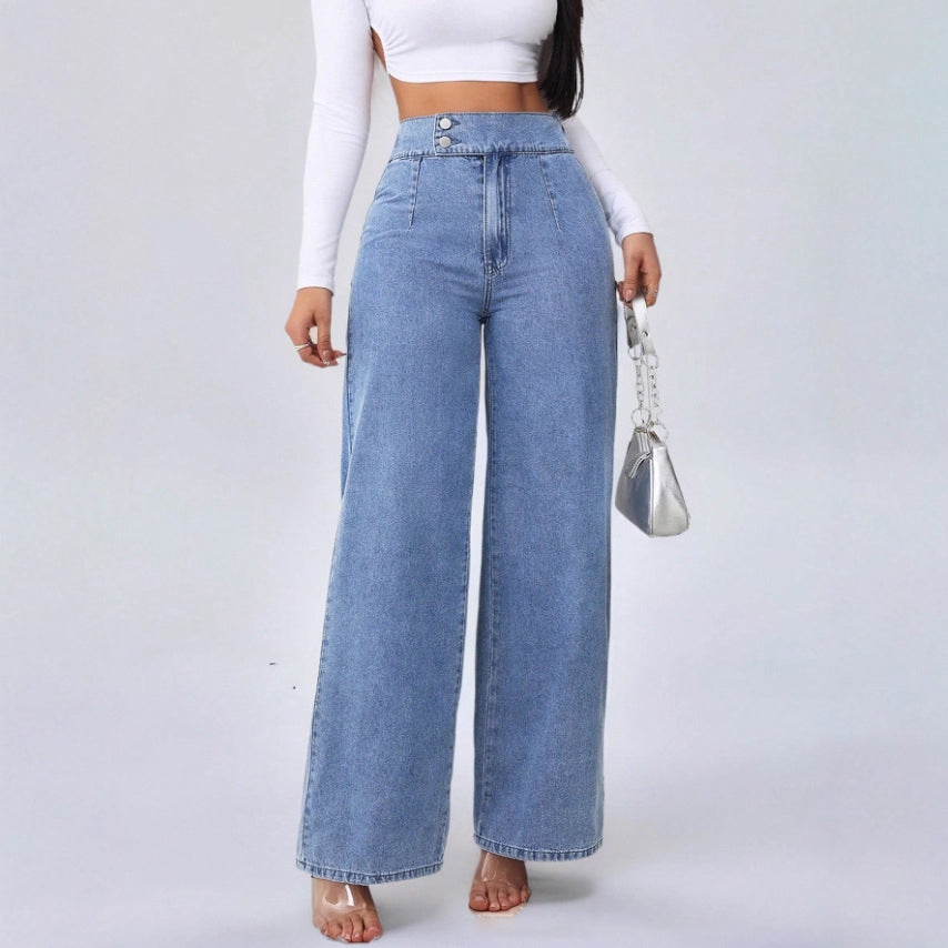 Celira High-Rise Jeans - Unisex in dark blue