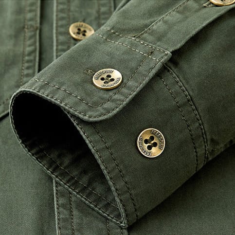 Brodie Cotton Shirt - Unisex in blue