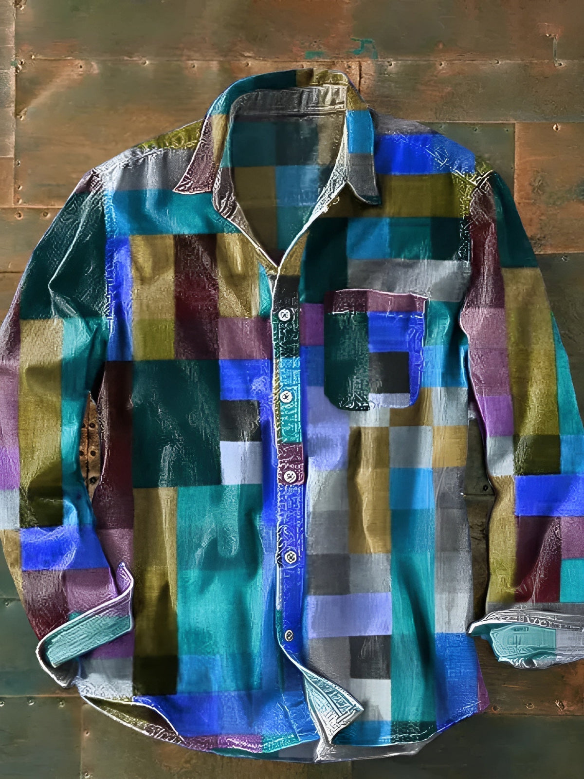 Leo Patchwork Knit Sweater - Unisex in multicolor 1