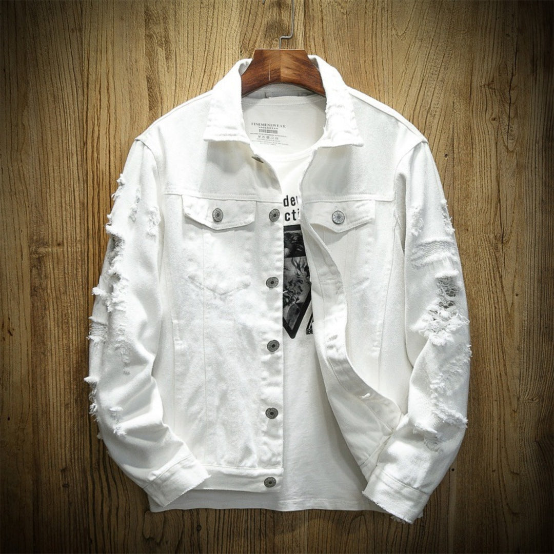 Bastian Ripped Jacket - Unisex in pink