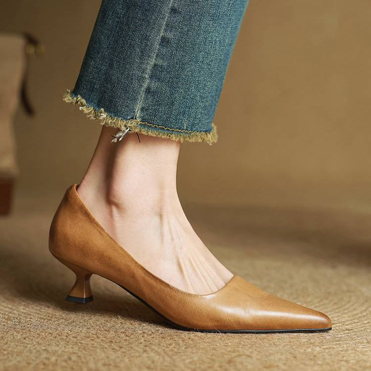 Hartley Leather Heels - Women's in red