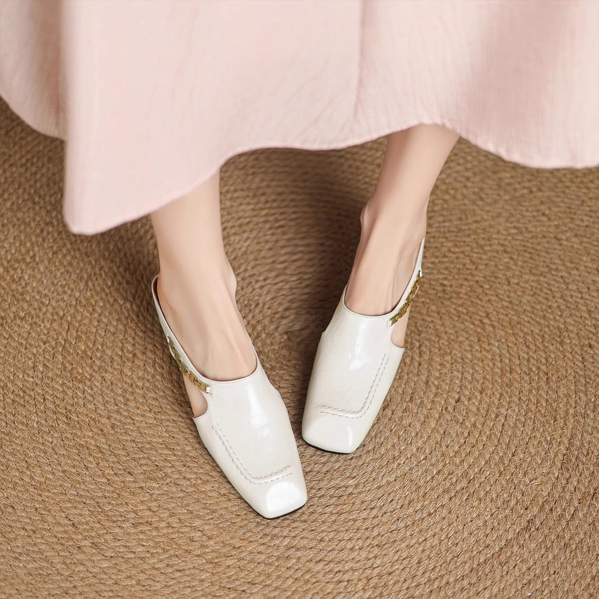 Hattie Leather Mules - Women's in pink