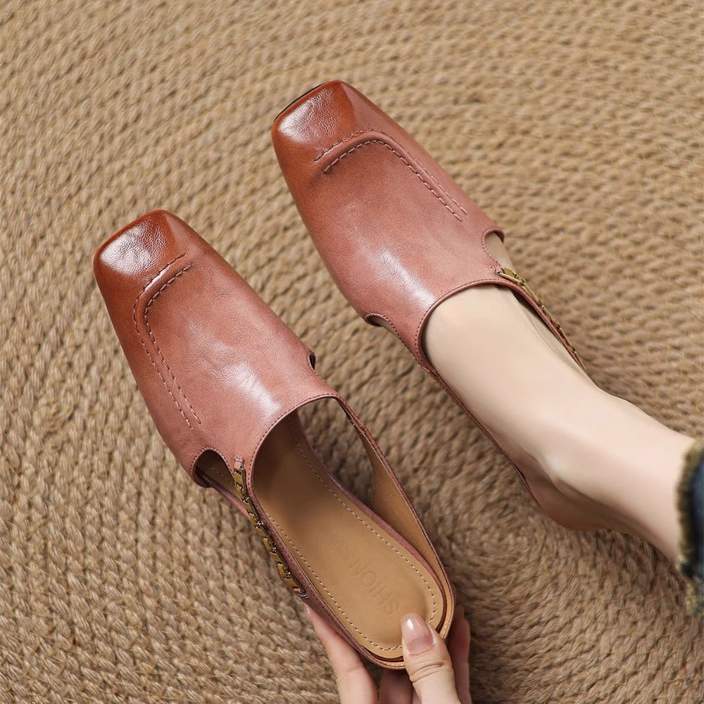Hattie Leather Mules - Women's in pink