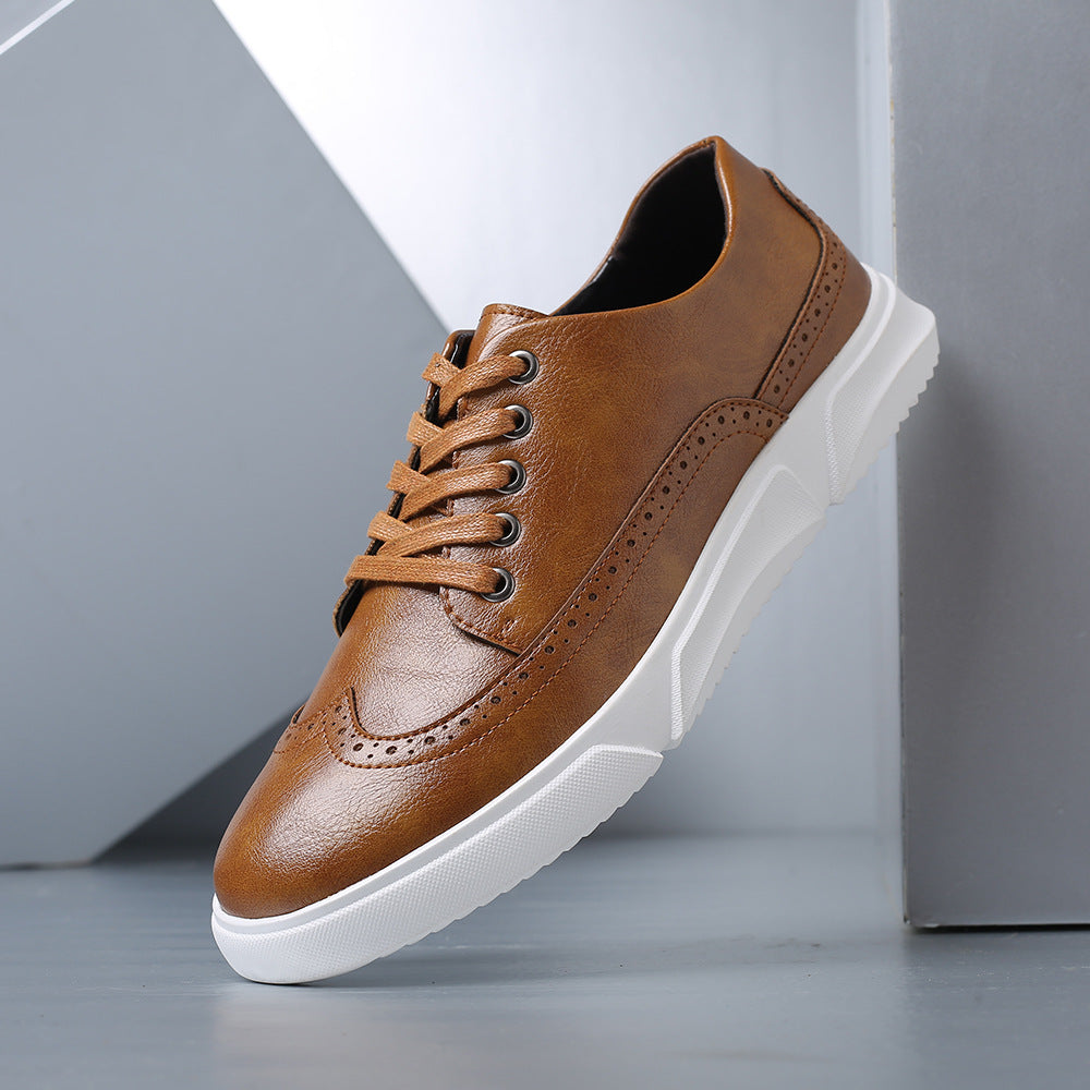 Hutton Heritage Leather Sneakers - Men's in light brown