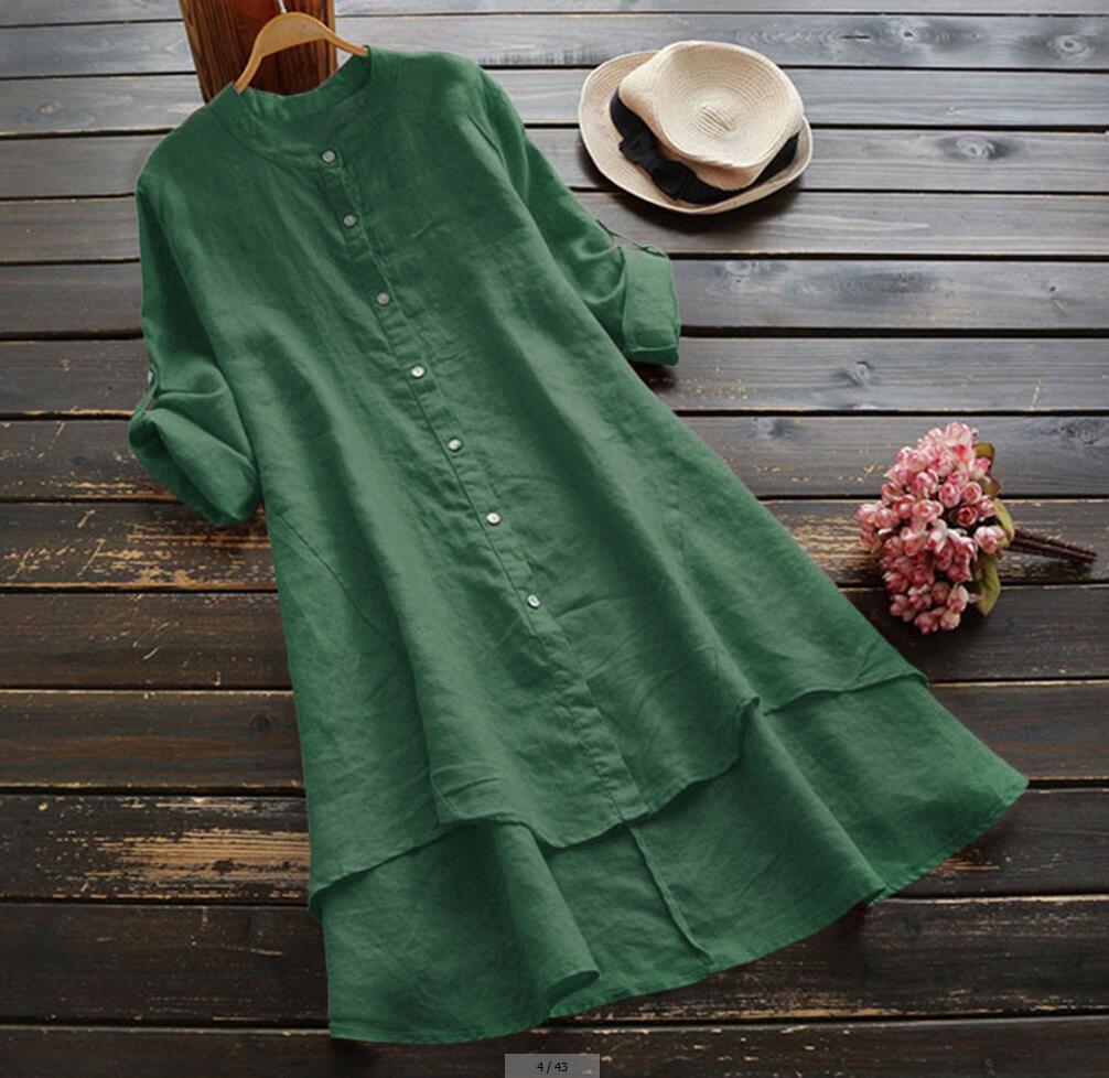 Della Linen Shirt - Unisex in navy