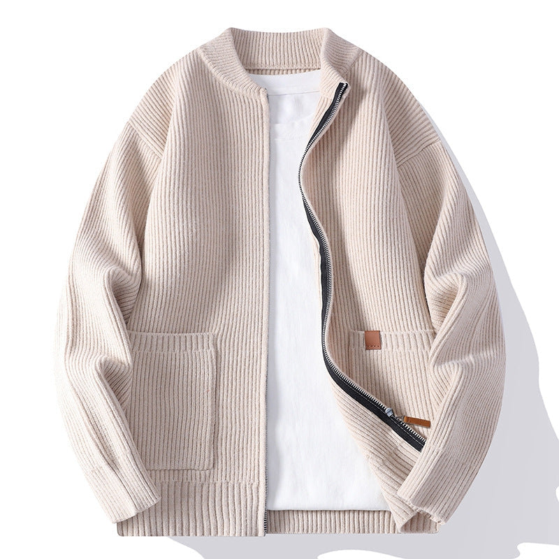 Knit Henley Shirt - Men's in beige