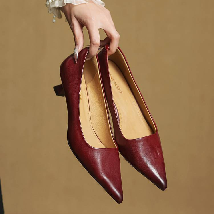 Hartley Leather Heels - Women's in red