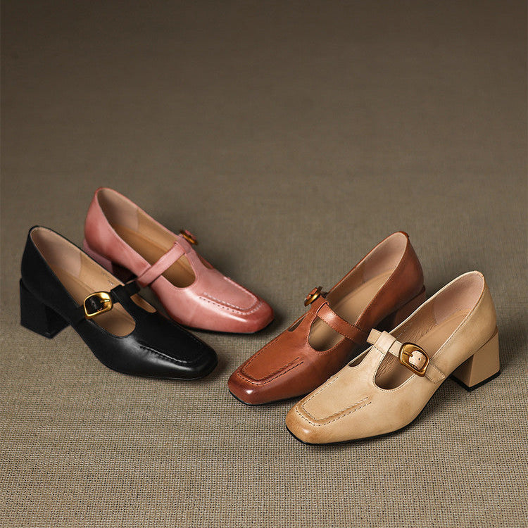 Marlowe Leather Heels - Women's in pink