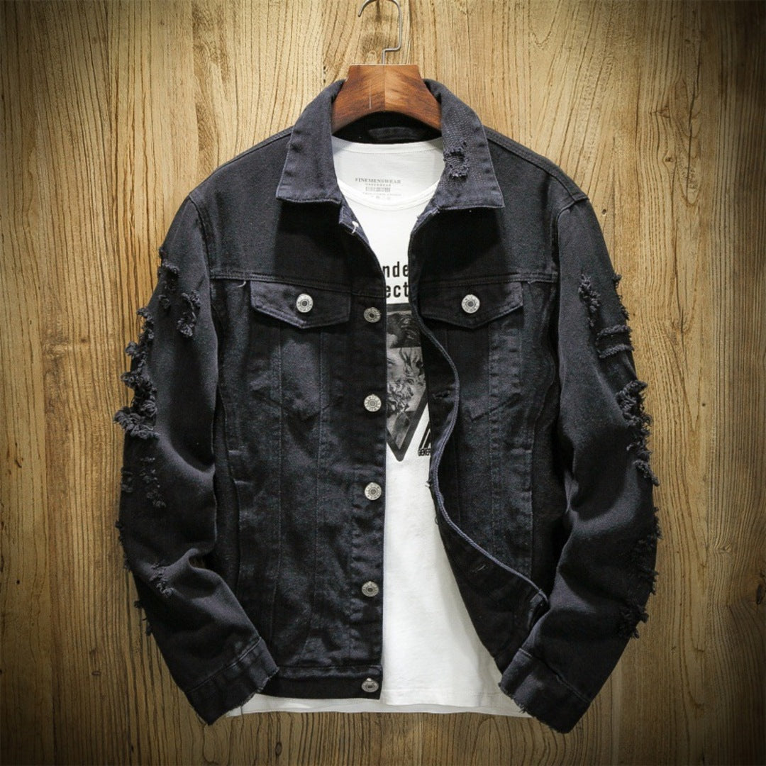 Bastian Ripped Jacket - Unisex in pink