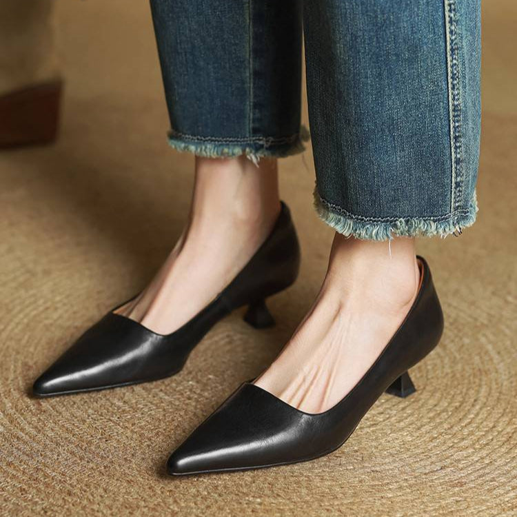 Hartley Leather Heels - Women's in brown