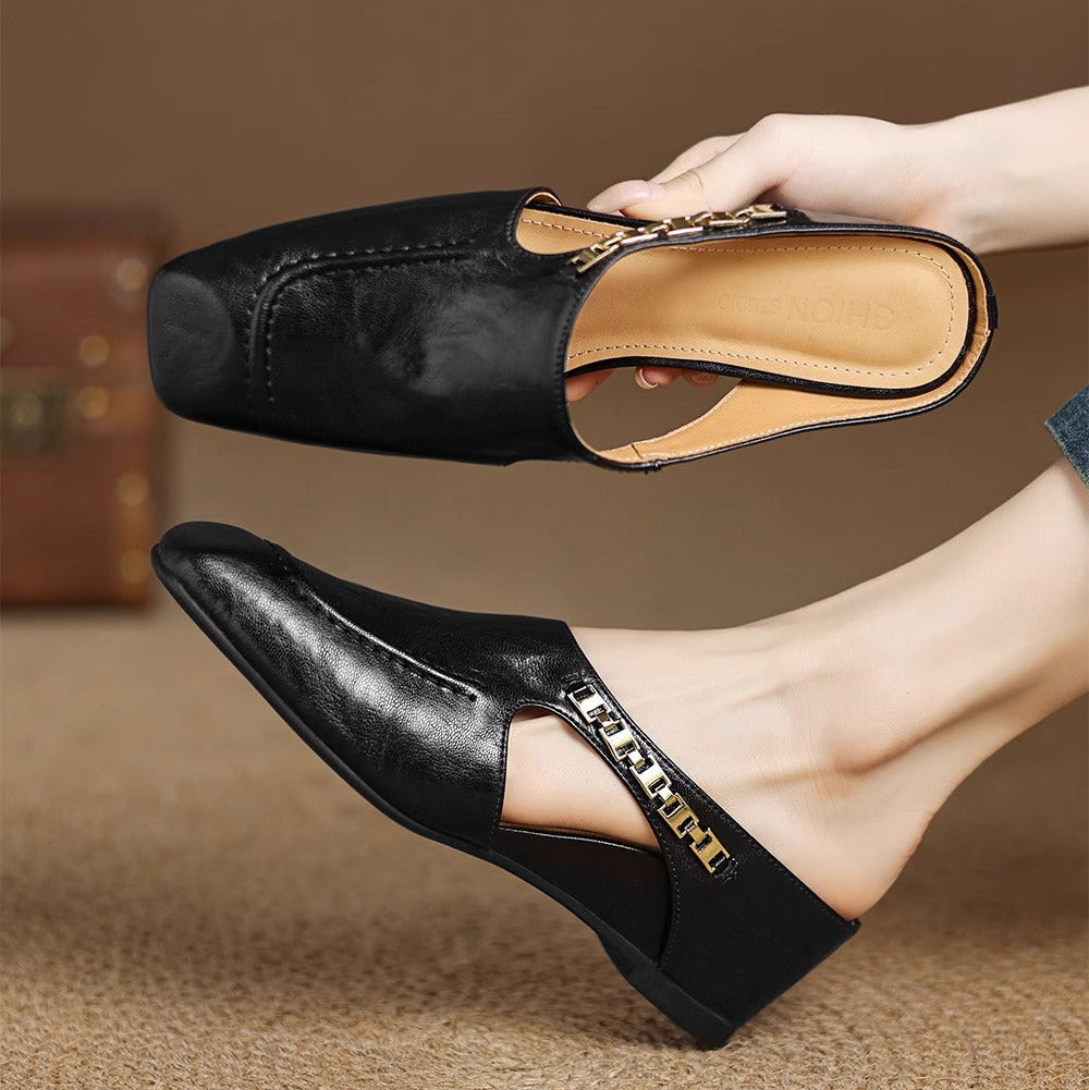 Hattie Leather Mules - Women's in pink