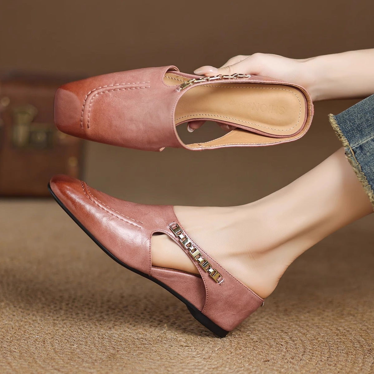 Hattie Leather Mules - Women's