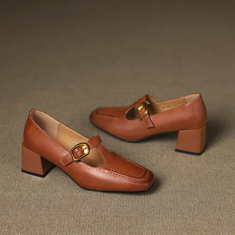 Marlowe Leather Heels - Women's in brown