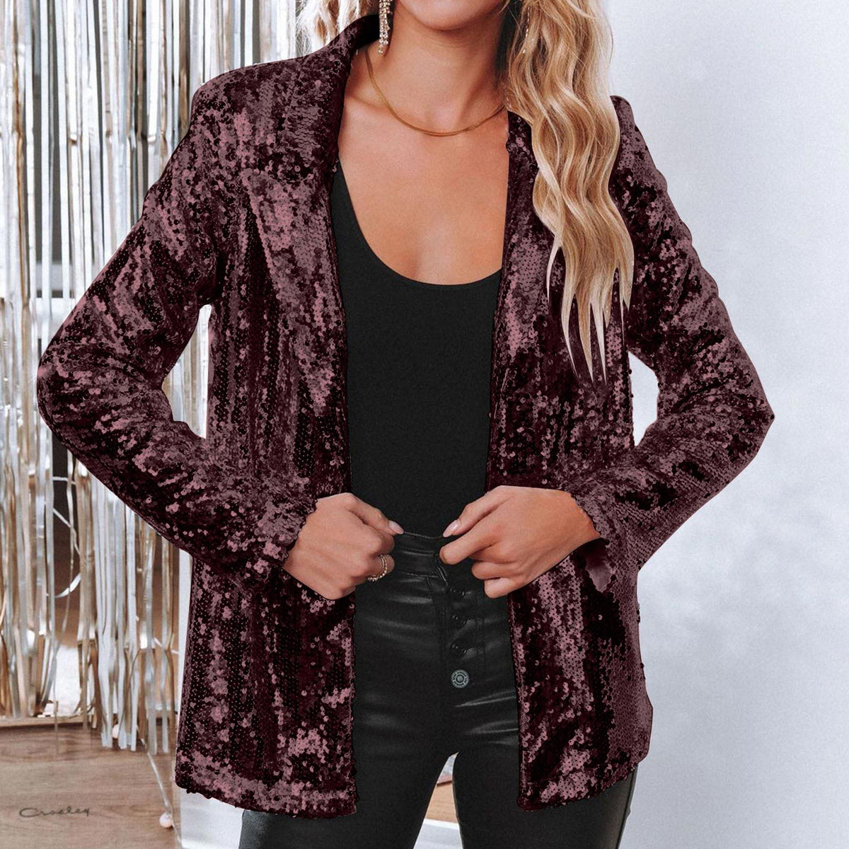 Maeve Sequined Blazer - Unisex in green