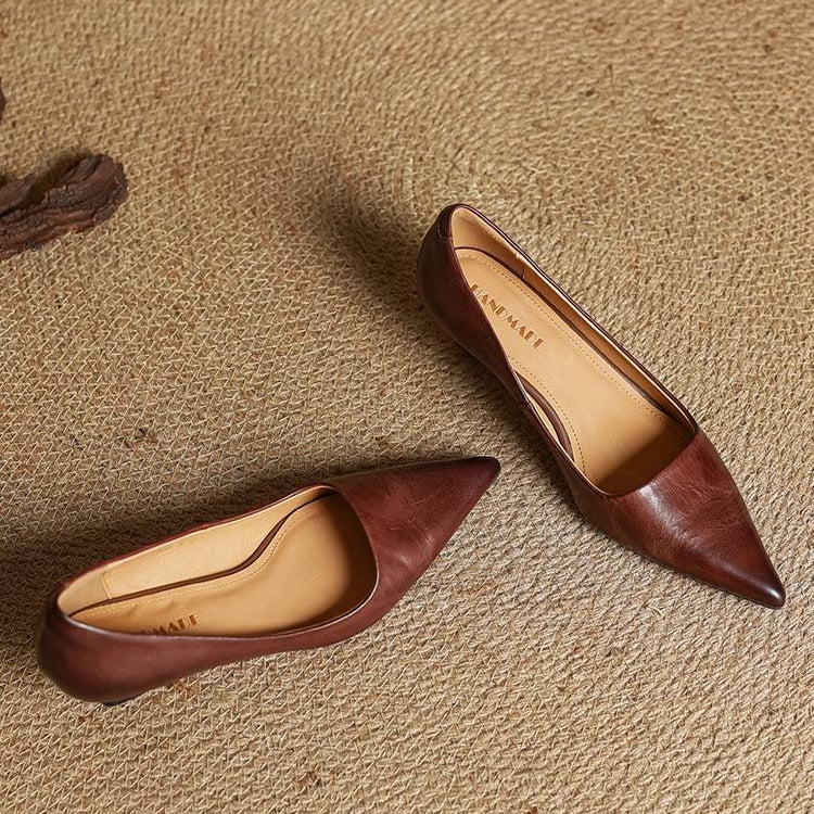 Hartley Leather Heels - Women's in brown