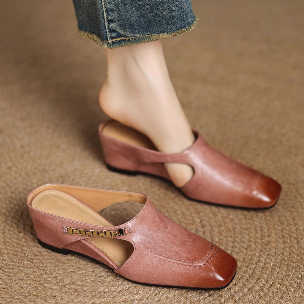 Hattie Leather Mules - Women's in pink