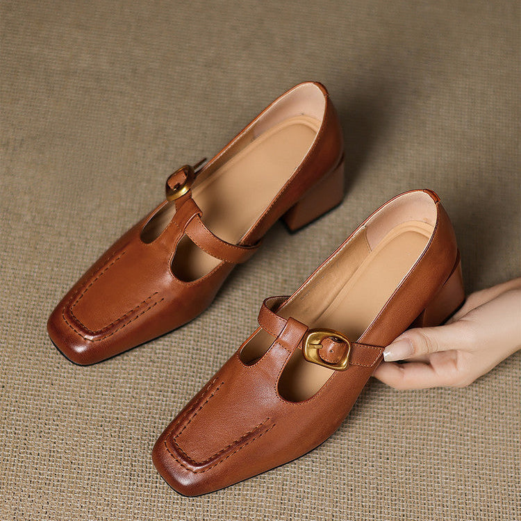 Marlowe Leather Heels - Women's in brown